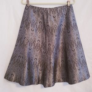 Amanda Smith Silk Jacquard/ Brocade Flare Skirt